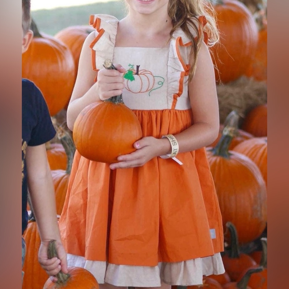 Eleanor Rose Pumpkin Dress Size 5-6